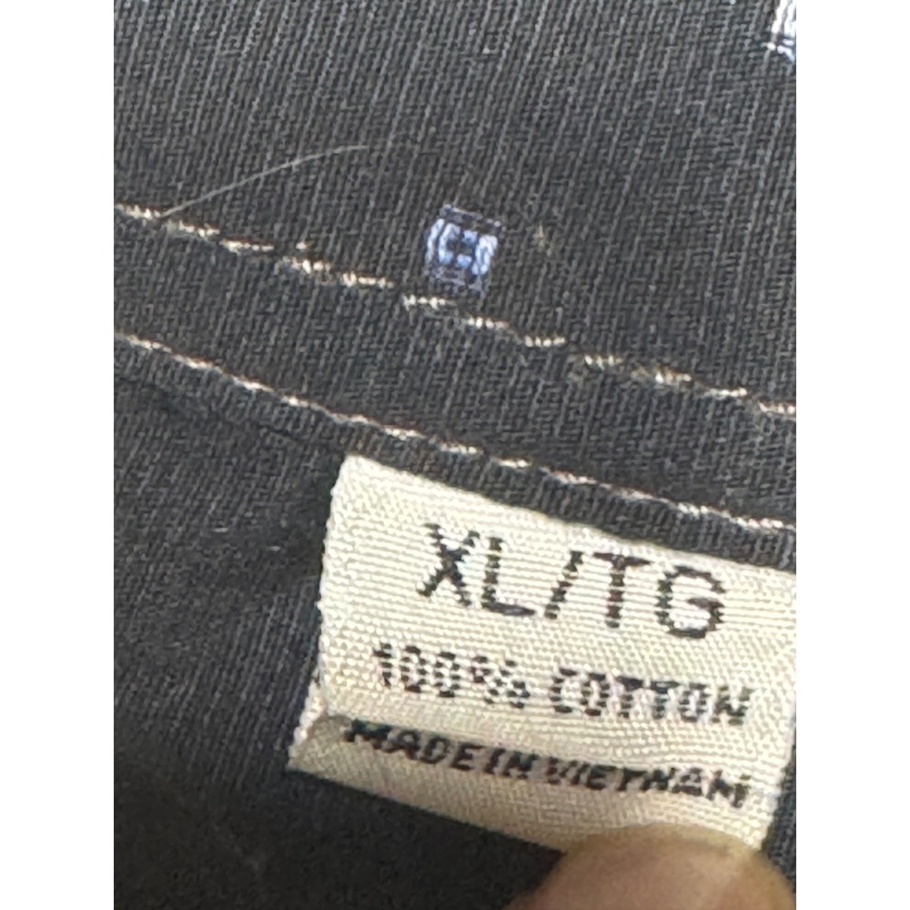 Age of Wisdom Shirt Mens XL Cotton Geometric Plaid Snap Button Blue Artsy Modern - Picture 7 of 9